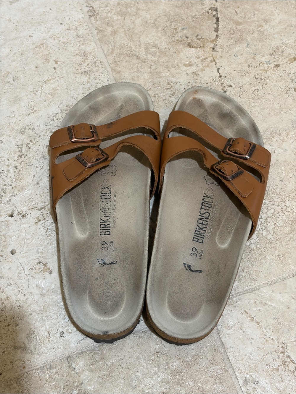 Birkenstock Ibiza Two-strap Sandals with Contoured Cork Footbed Women's Size 39